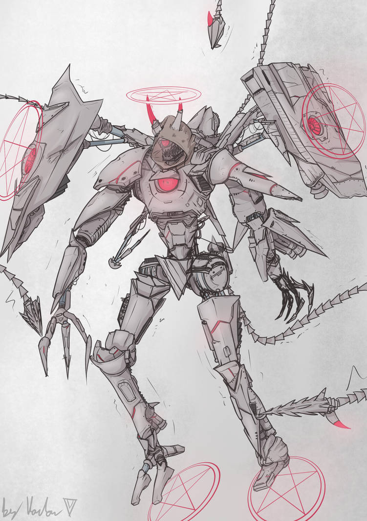 Demon Mech Hand Demonic mech by Rikered on DeviantArt