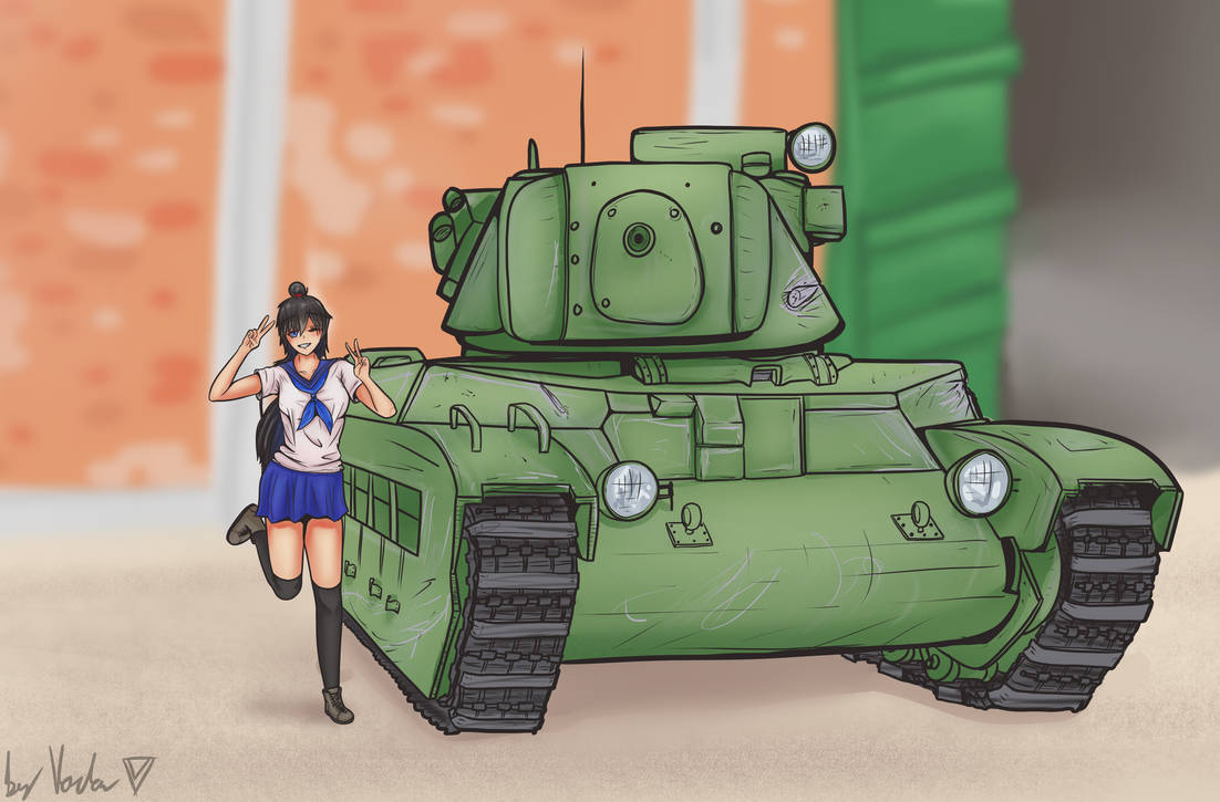 Animation Tank Female Anime Girl With Tank Commission by Rikered on DeviantArt