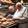 AI: Master Baker Grandpa Baking Sourdough Bread