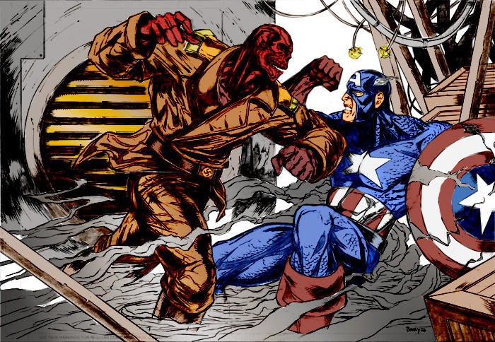 Captain America vs Red Skull Theme Bath