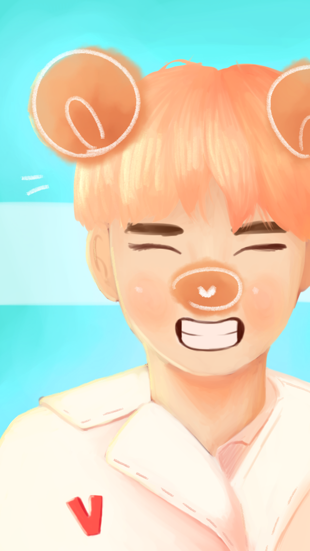 BTS V Bear iPhone 5 Wallpaper by mishil2215 on DeviantArt BTS V Bear iPhone 5 Wallpaper by mishil2215 on DeviantArt