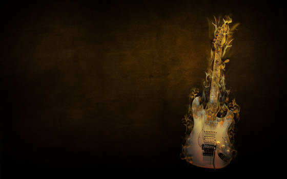 Flaming Guitar Wallpaper