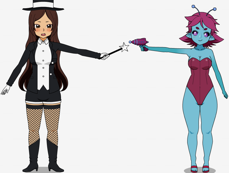 Jezebel the hypnotist vs. evil alien babe