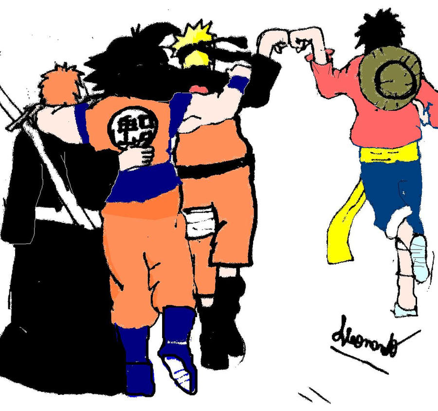 Crossover 1 Naruto Dbz Bleach One Piece By Bemfudidex On Deviantart