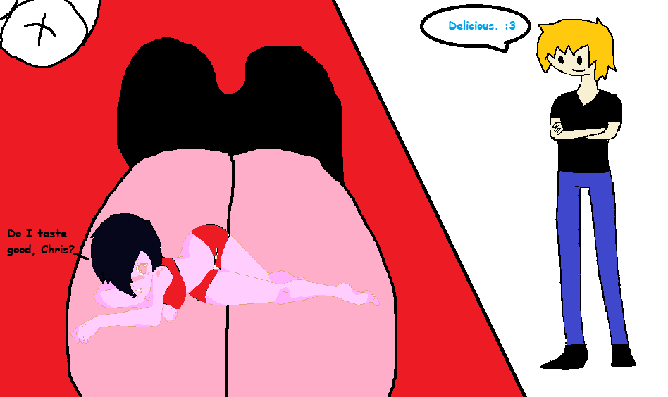 Vore Princess  in Chris' mouth