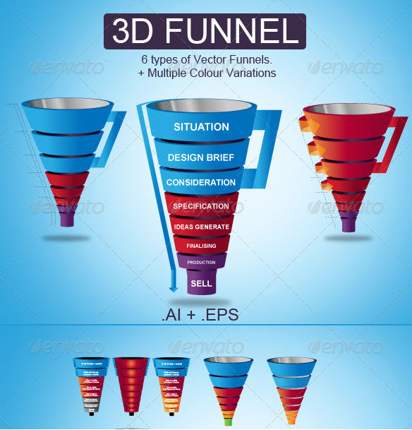3D Vector Funnel Six Types of Funnel Designs by BloganKids on DeviantArt