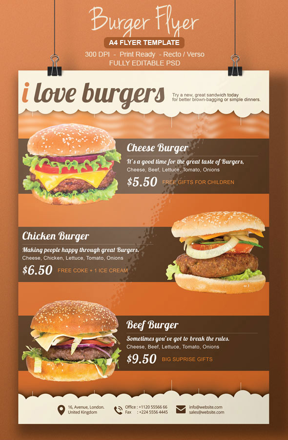 Burger Flyer Design