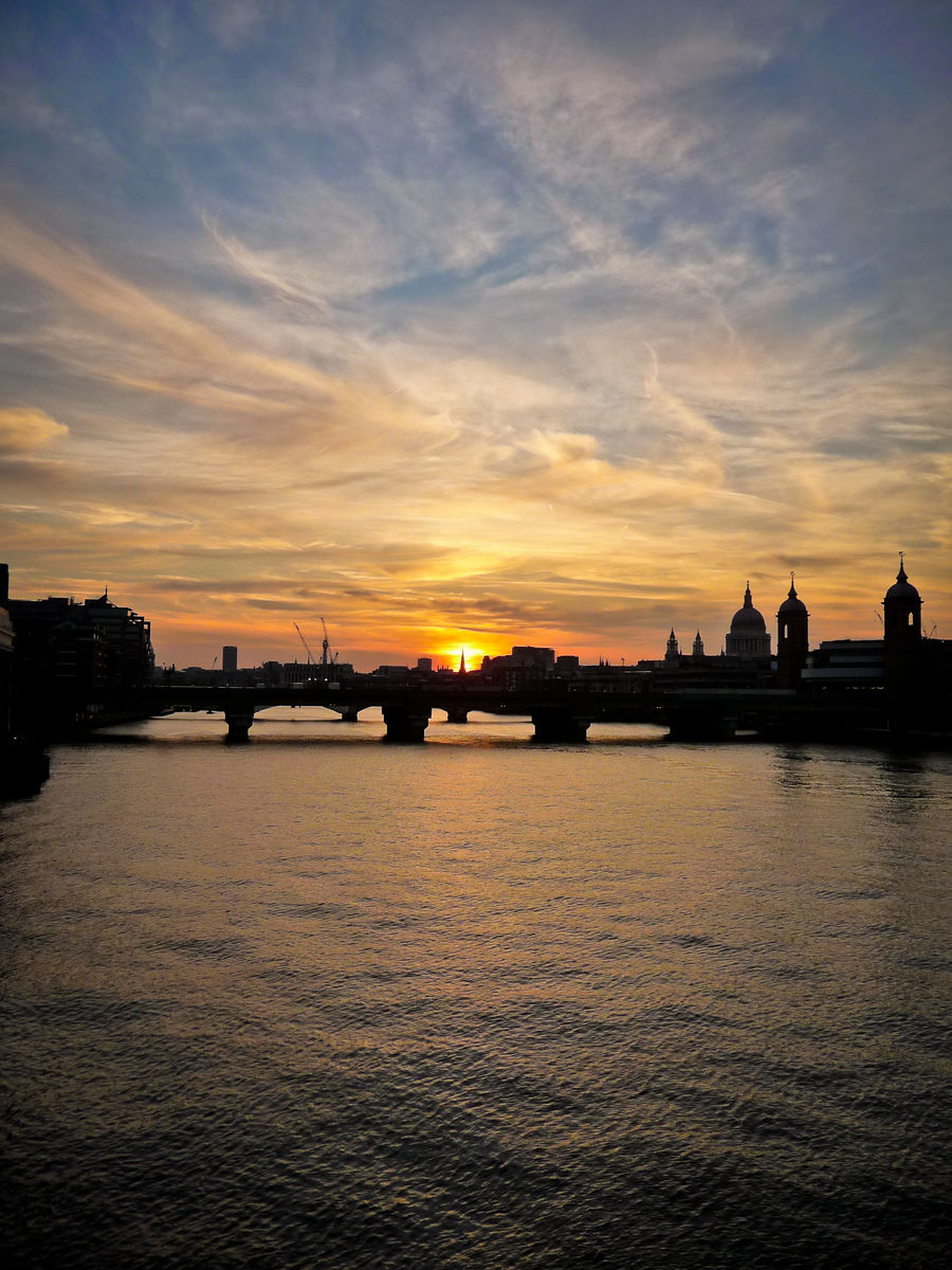 sunset over london I