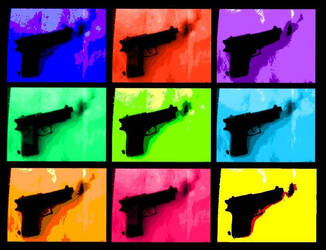 Gun pop art