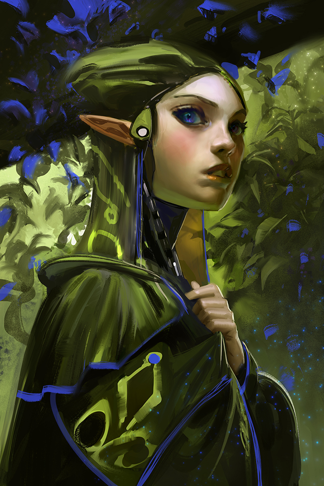 Blue leaf elf