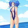 Toka at the beach.