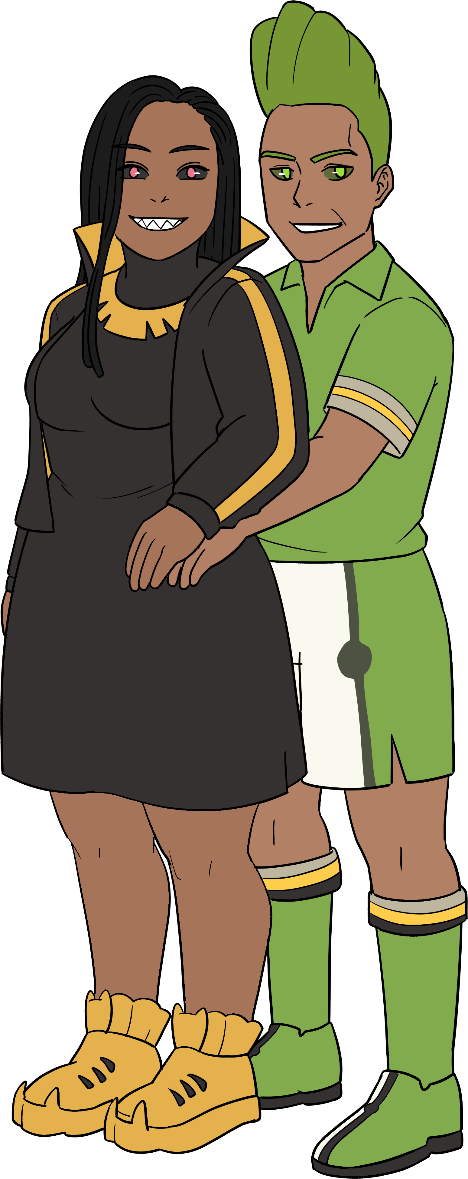 Cotta and Terran in casual clothes.