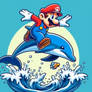 Mario Jumping A Dolphin