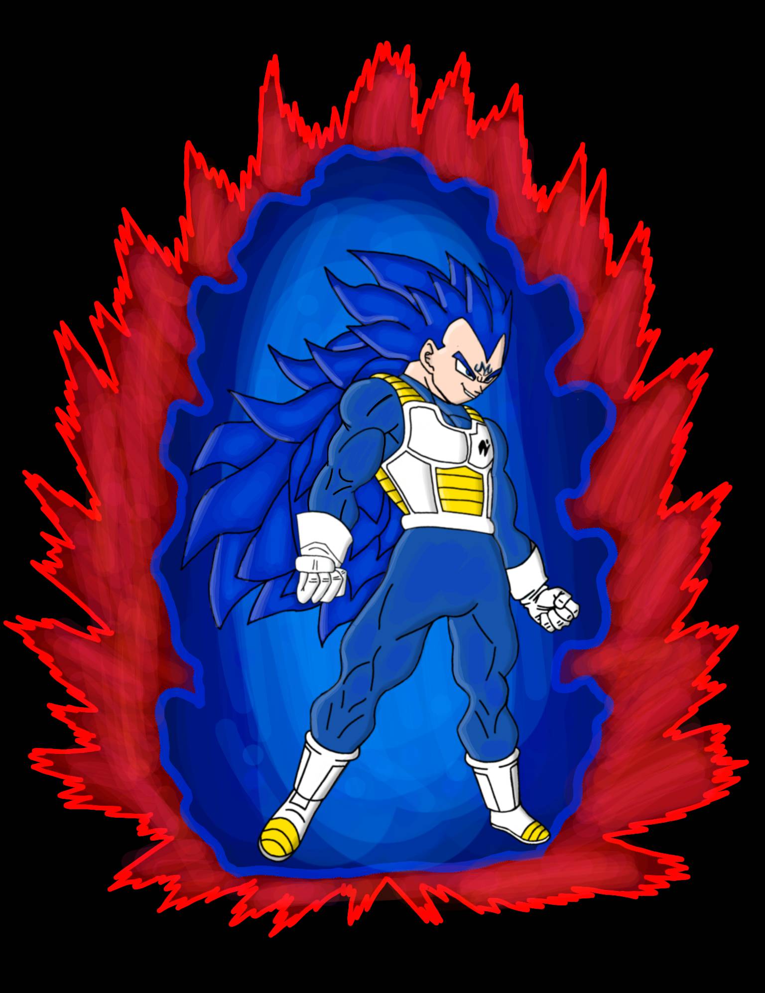 Goku Super Saiyan Blue 3 vs Vegeta Super Saiyan Blue Evolution 