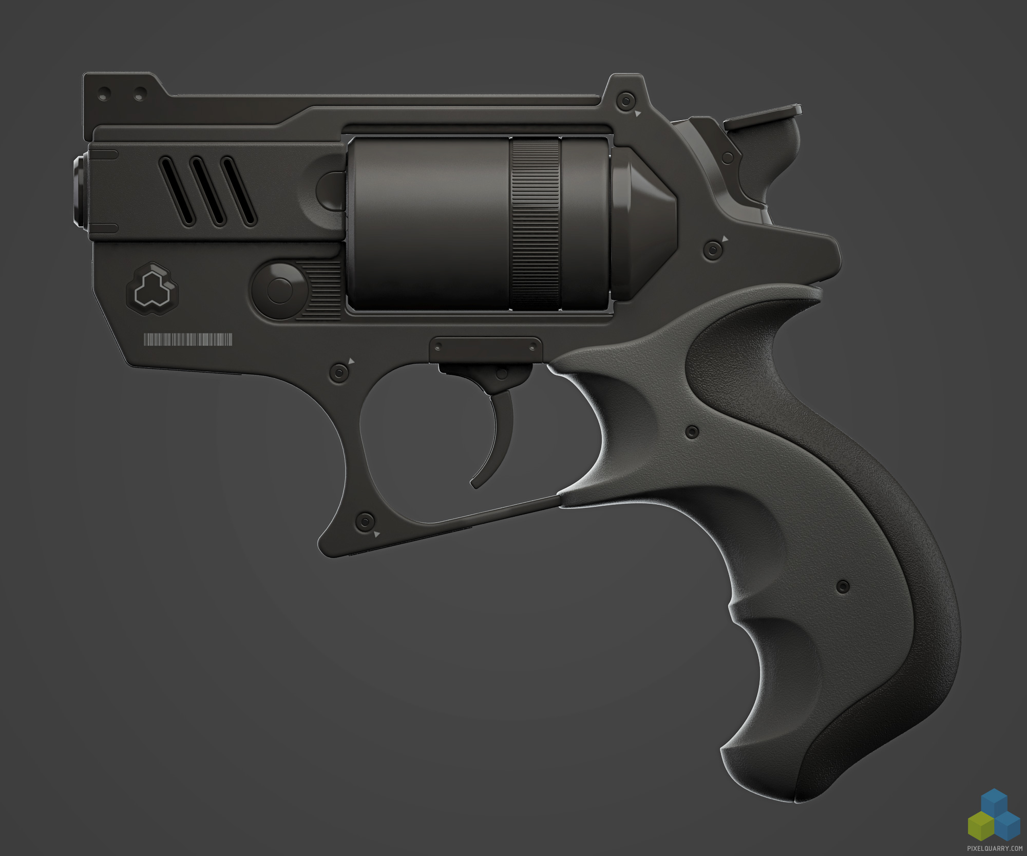 SciFi Snubnose Revolver - Shot3 by pixelquarry on DeviantArt