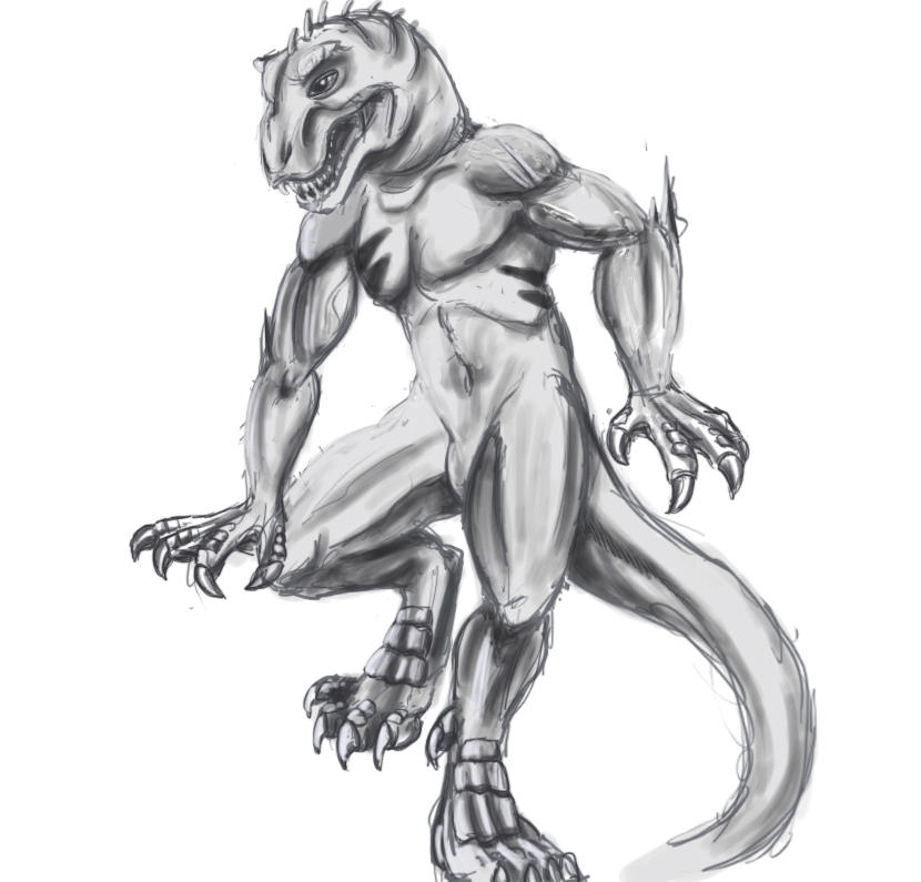 Skinny Raptor Drawing raptor by zurgitron16 on DeviantArt