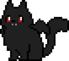 Vampire Bat Black Cat Pixel Art Pagedoll GIF