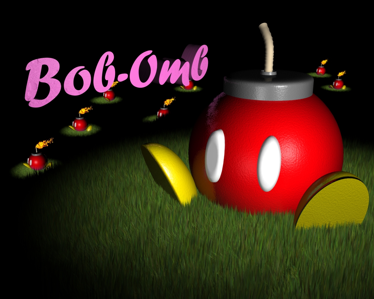 Red Bob-Omb Wallpaper