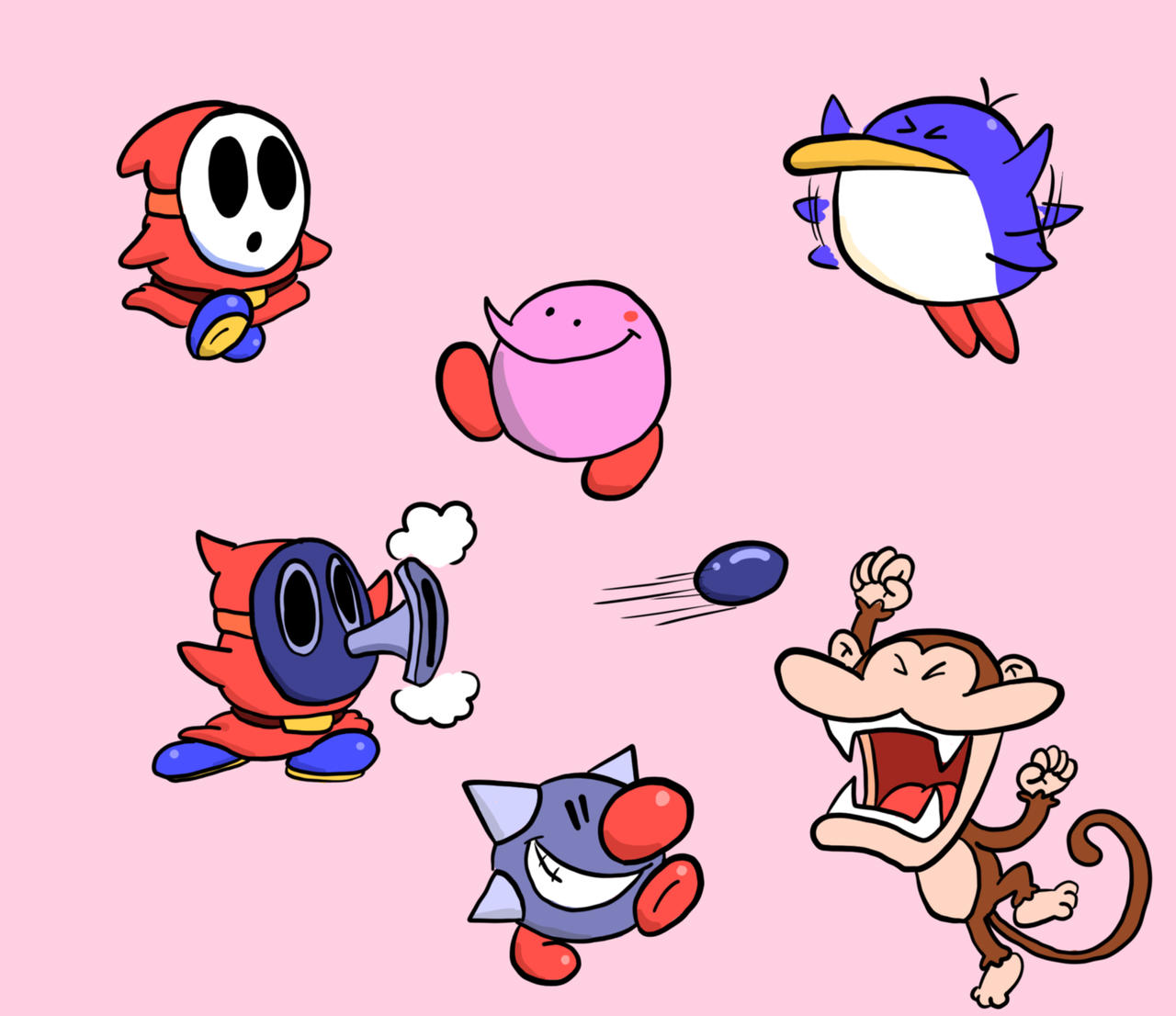 Yoshi's Island Enemies by ToonDreamer on DeviantArt