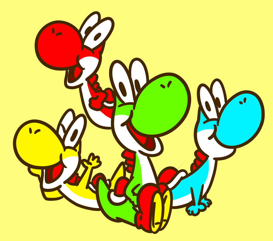 4 nice Yoshis by ToonDreamer on DeviantArt
