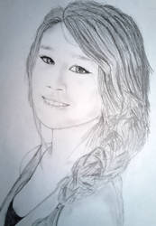 T-ara Jiyeon Fanart pen drawing