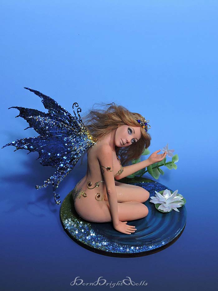 Wild Water Lily Fairy OOAK Sculpture