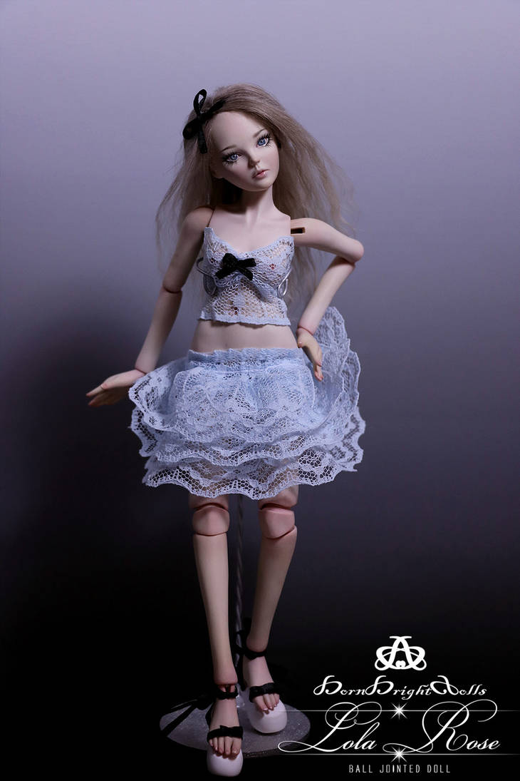 Lola Rose BJD Doll Handmade Polymer Clay by bornbrightdolls