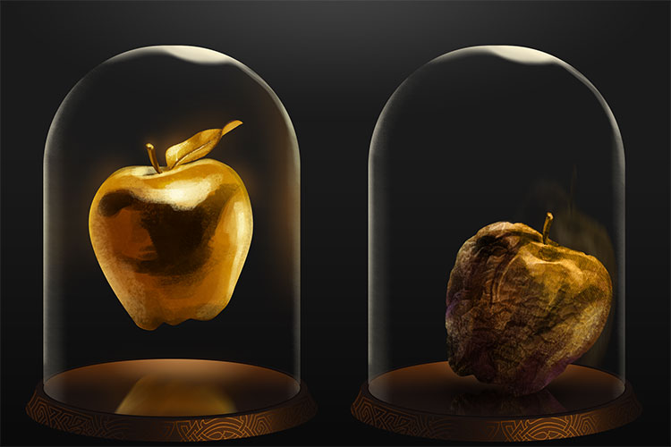 Мир золотое яблоко. Золотое яблоко. Золотое яблоко арт. Яблоко фэнтези. Яблоко арт.