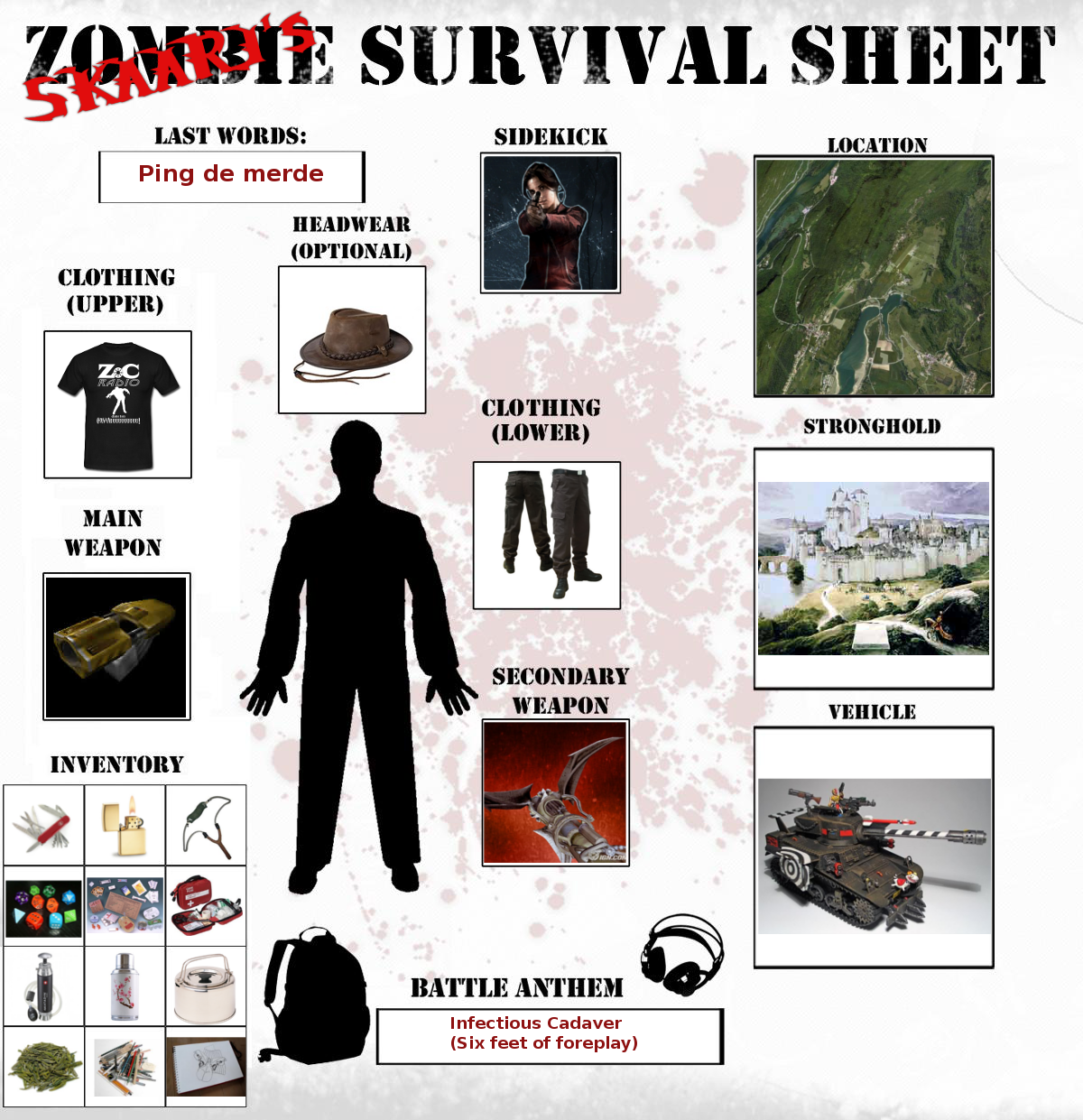 Skaarj's Zombie Survival Sheet