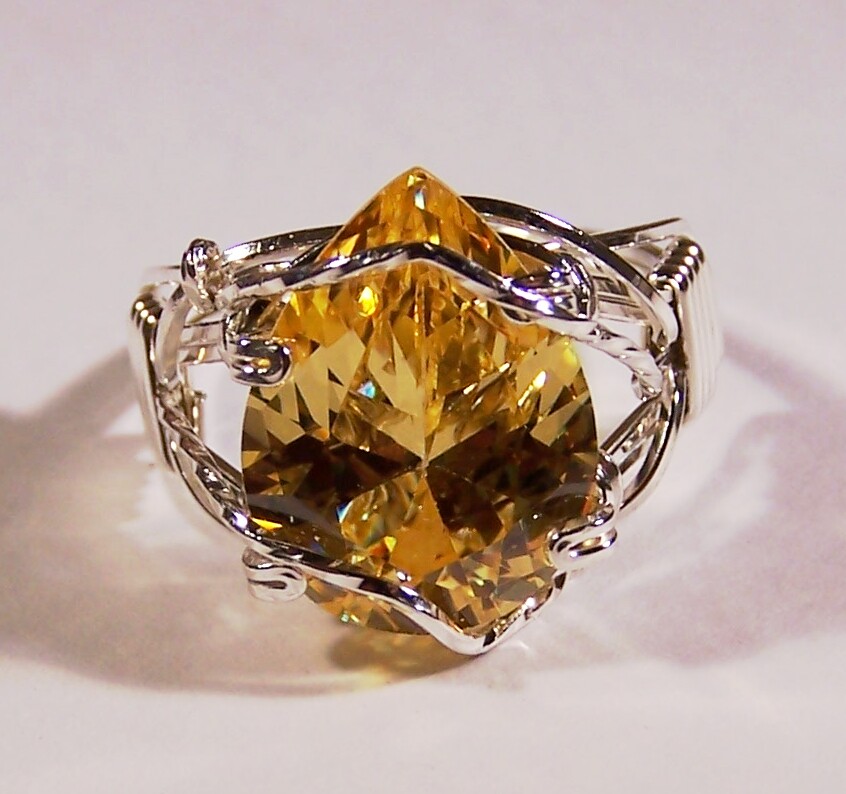 Golden Topaz Ring