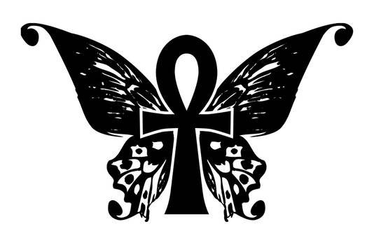 Butterfly Wing Ankh Tatty