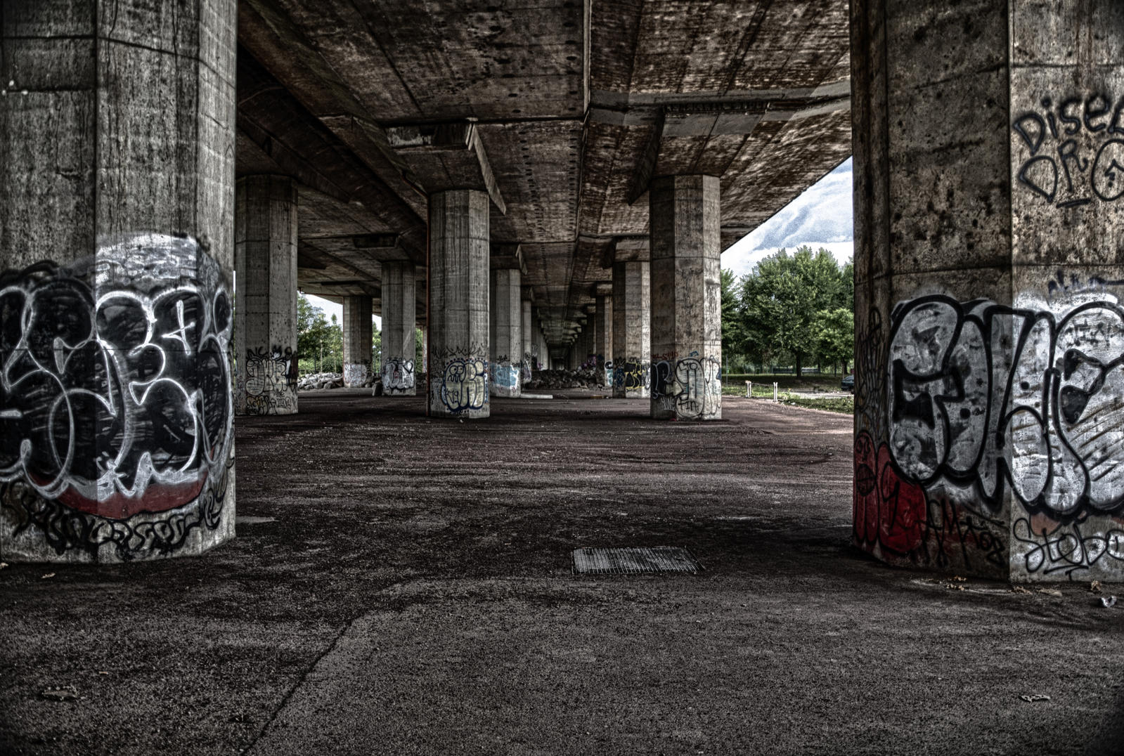 Under the bridge...