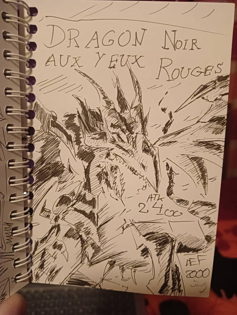 Dragon Noir Aux Yeux Rouges By Fraise Vampire Dggn by fraisevampire2 on ...