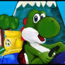 Yoshi picks up Baby Mario