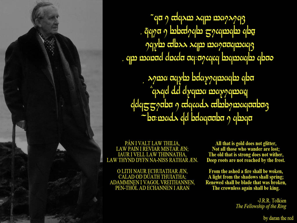 Tolkien Poem Wallpaper by daran3red