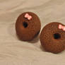 Adorable Chocolate Donut Stud Earrings