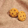 Miniature Chocolate Chip Cookie Stud Earrings