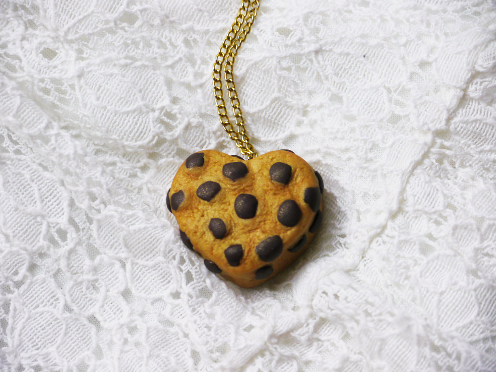 Chocolate Chip Heart Necklace