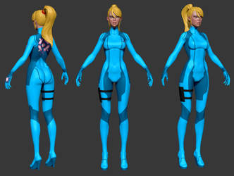 Samus Zero Suit Sculpt Color WIP