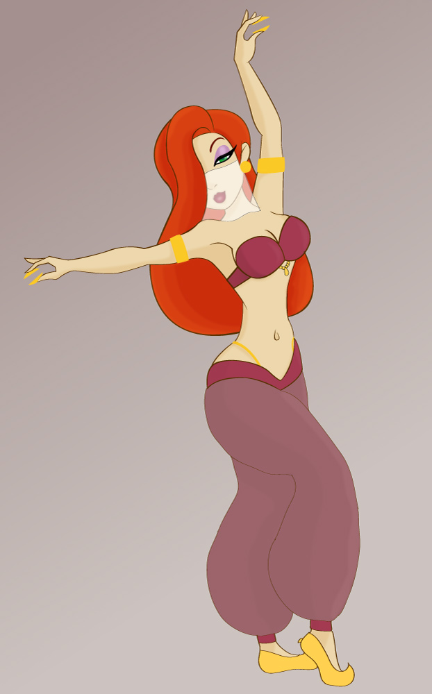 Jessica rabbit as a belly dancer