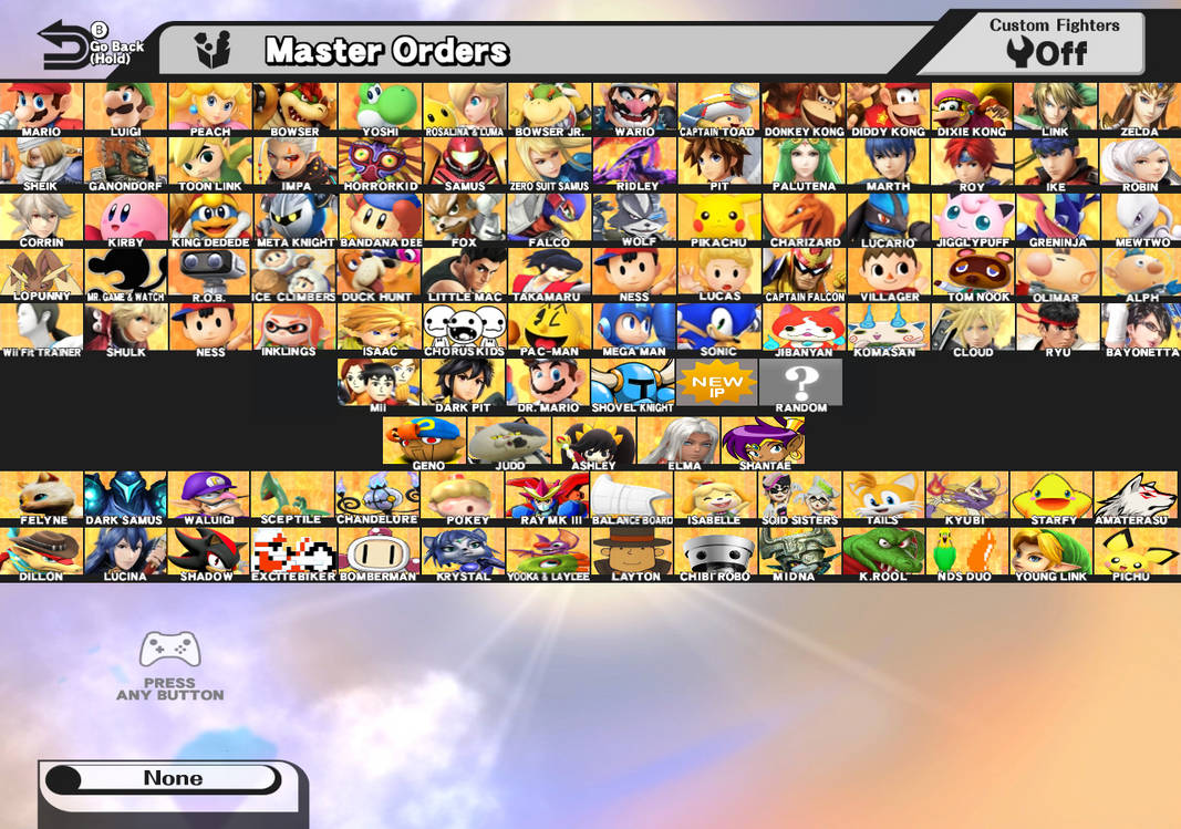 37 Roster Deviantart Super Smash Bros 5 Fan Roster (75 charas + Pool) by Yasu0 on DeviantArt