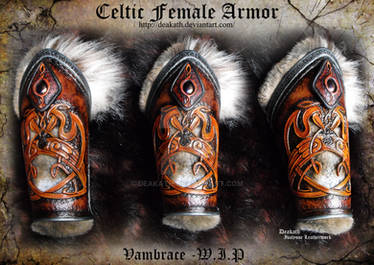 Celtic Female Armor Vambraces - WIP