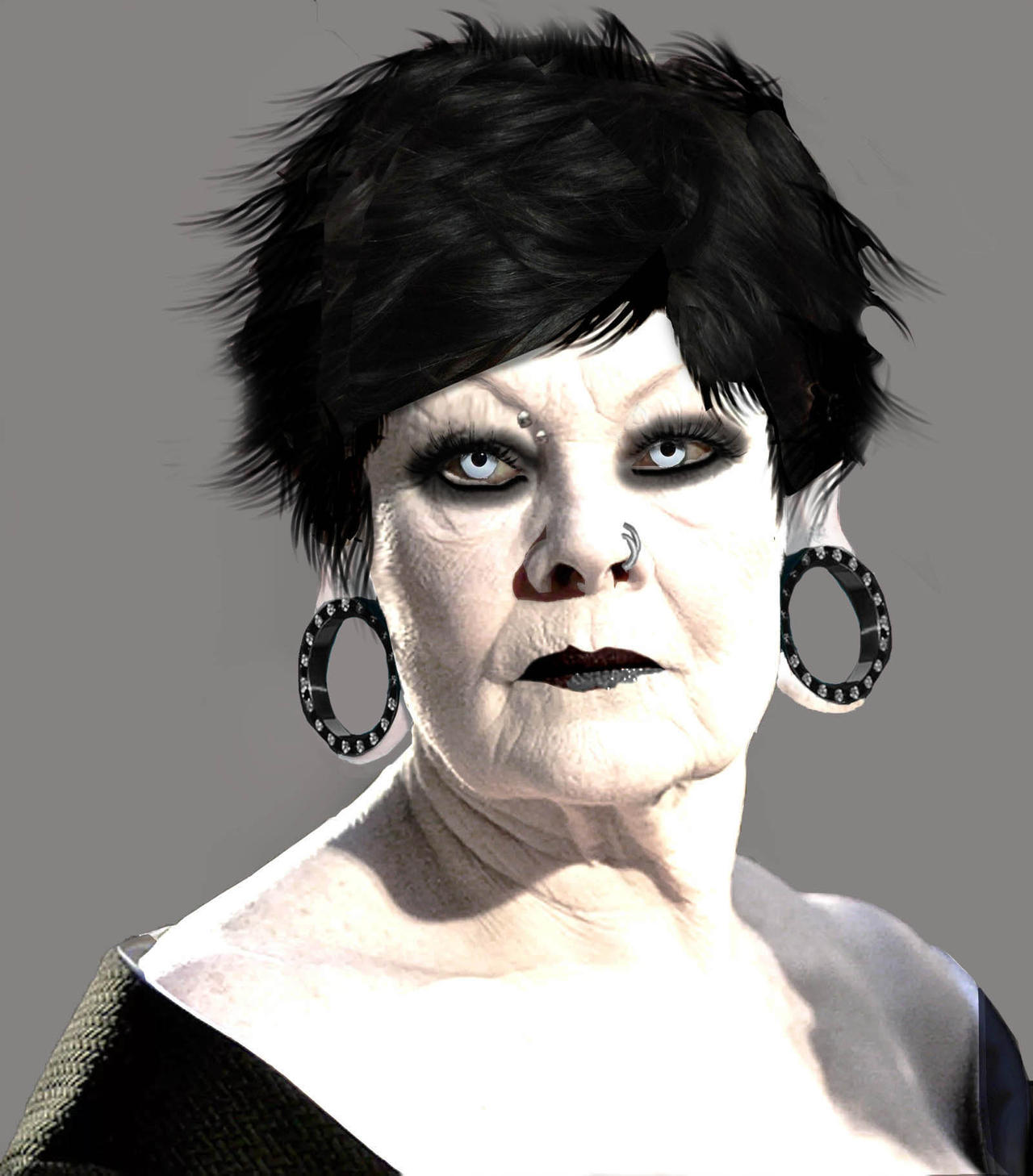 Goth Dame Judy Dench by Elephant883 on DeviantArt