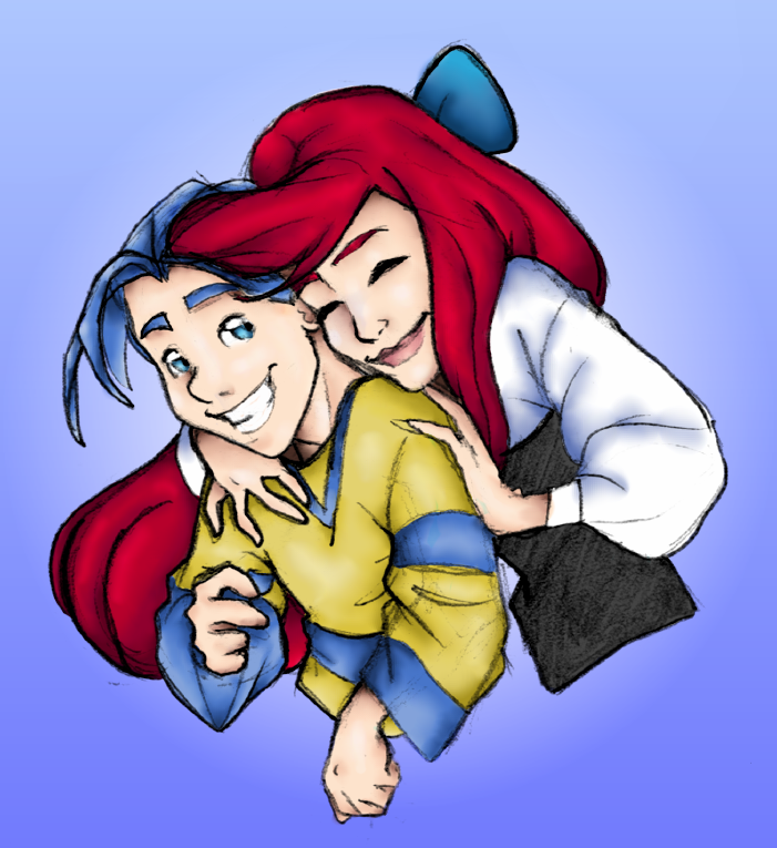 Ariel and Human Flounder colo