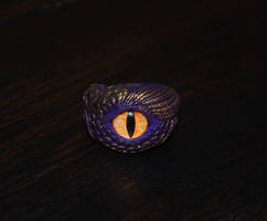 Ring of the eye-dragon. Indigo and Gold