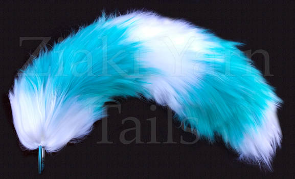 Teal Coon Stripe Yarn Tail (SOLD)