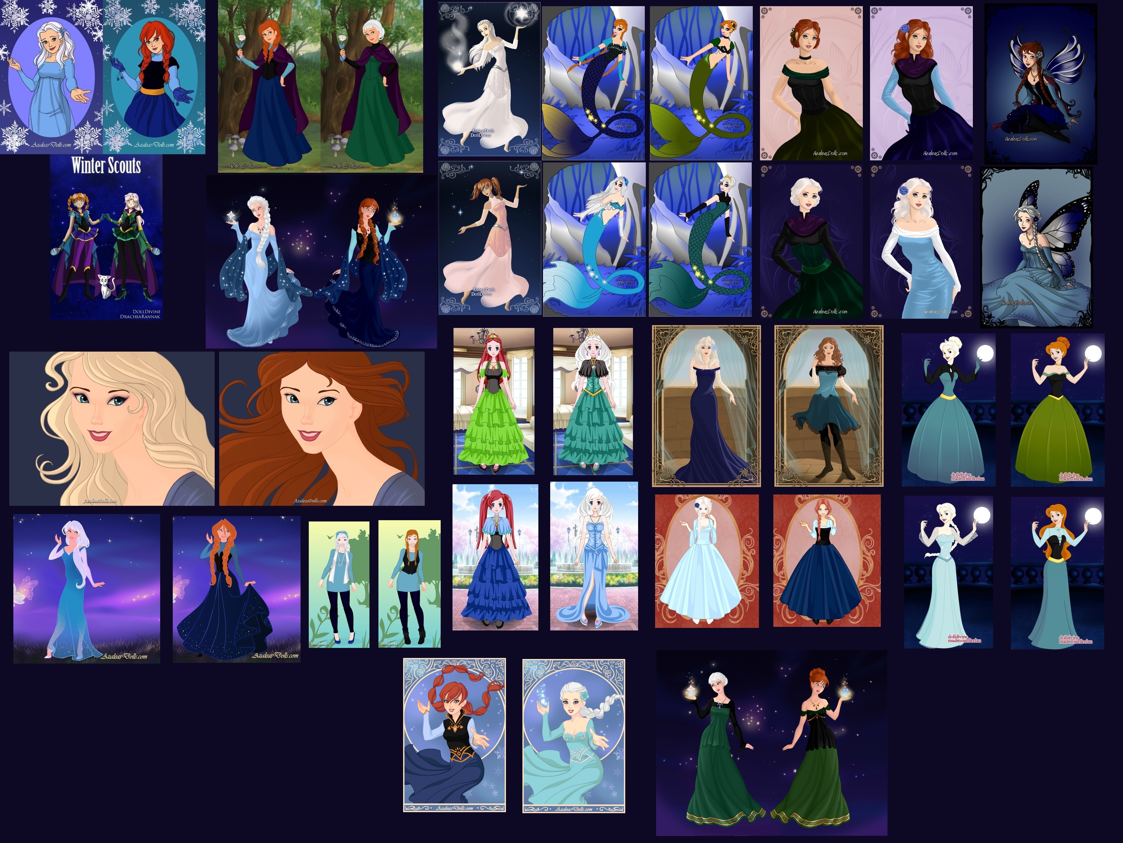 Anna and Elsa Collage