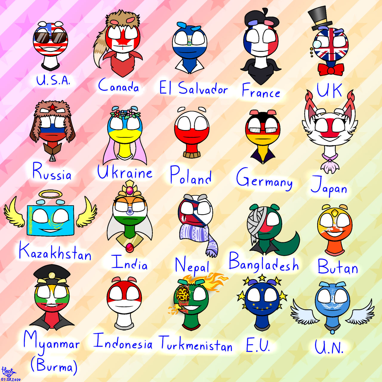Countryhumans - My Artstyle by ByrneThePeahen2019 on DeviantArt