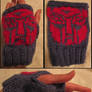 Knit Autobot Fingerless Gloves