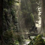 Travelling through the dwarf's village